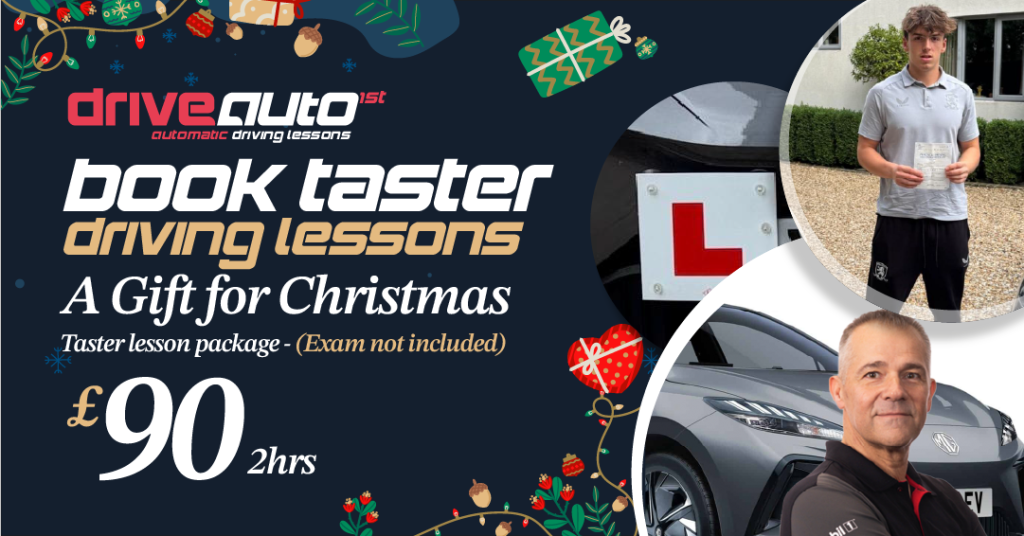Book taster driving lessons as a gift for xmas for a loved one