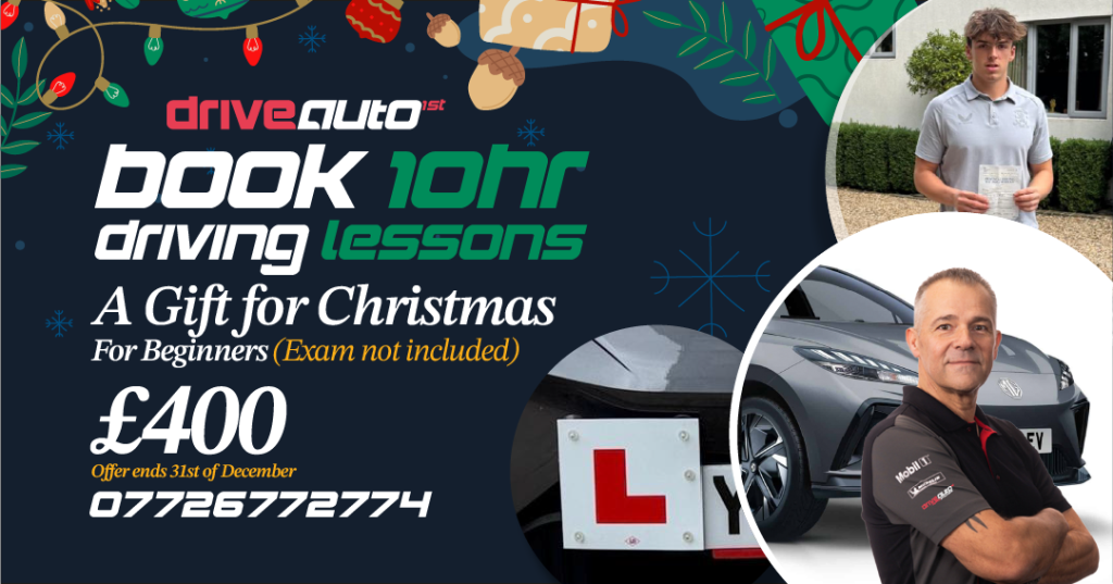 Book 10hr driving lessons as a gift for xmas for a loved one