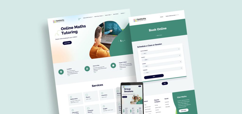 iGet Maths Website design by subluma