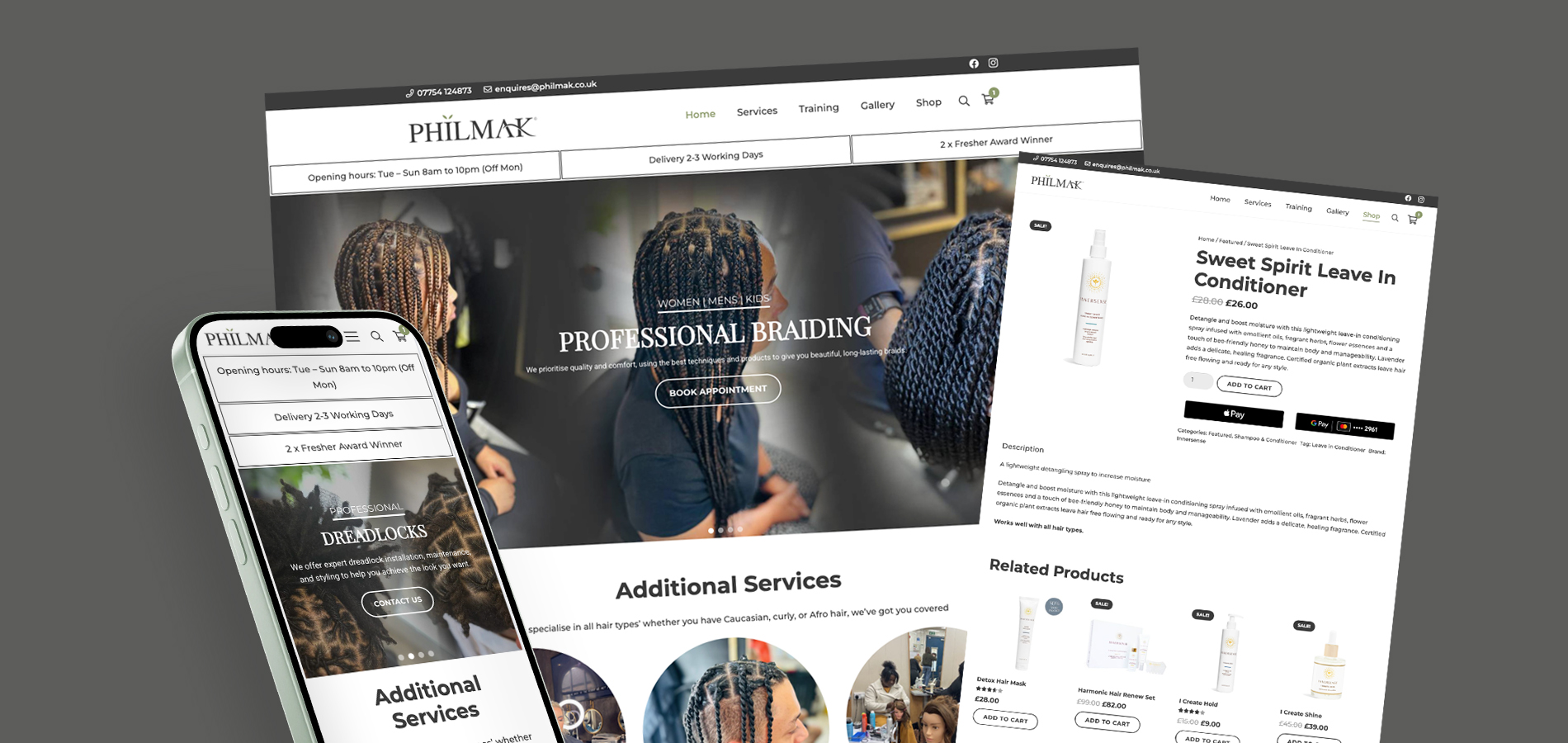 Philmak website design & branding by subluma